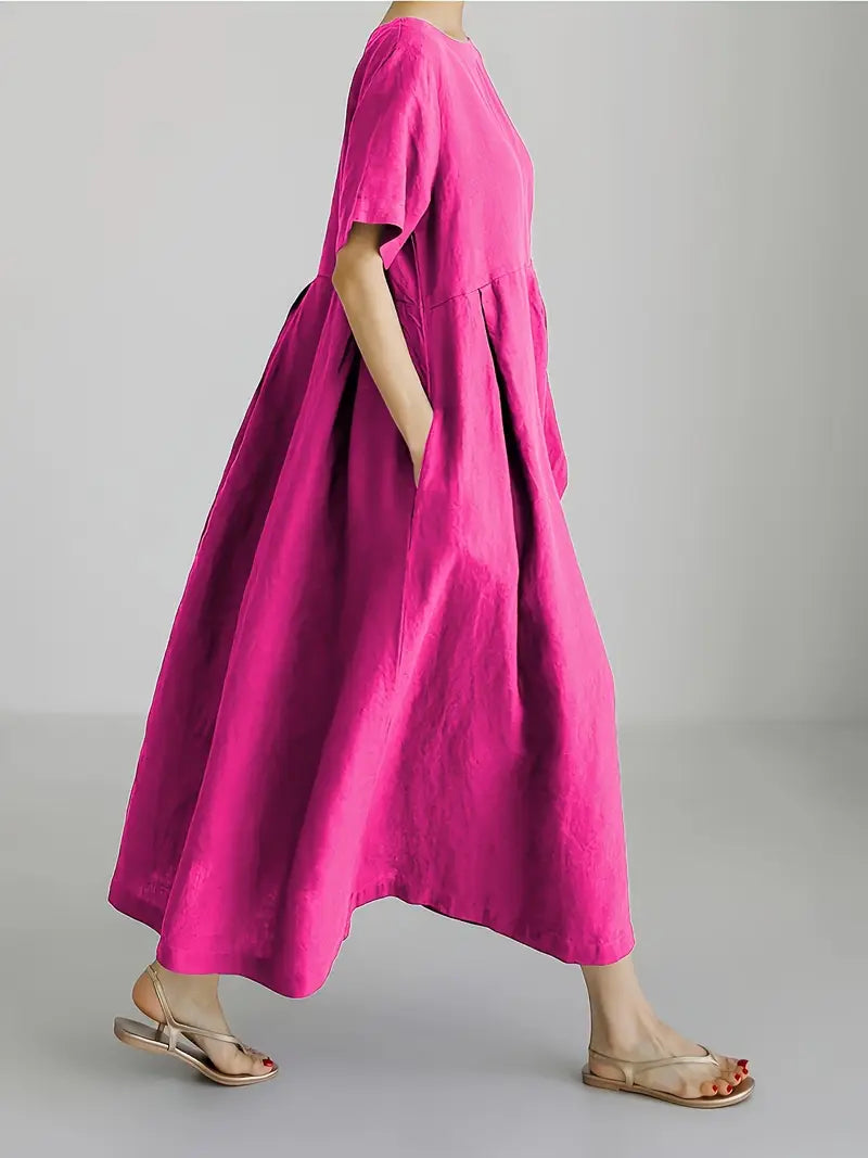 Nadia - Relaxed Linen Maxi Dress