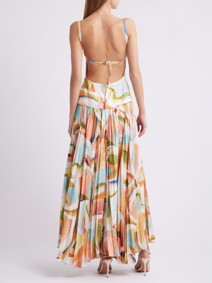 Aurora - Abstract Print Maxi Dress