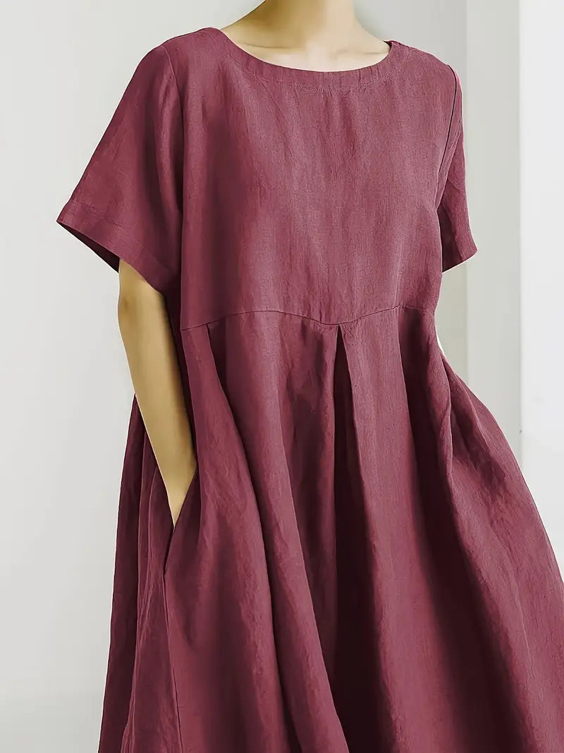 Nadia - Relaxed Linen Maxi Dress
