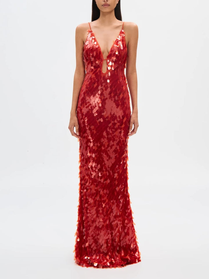 Red Sapphire - Sequin Maxi Dress