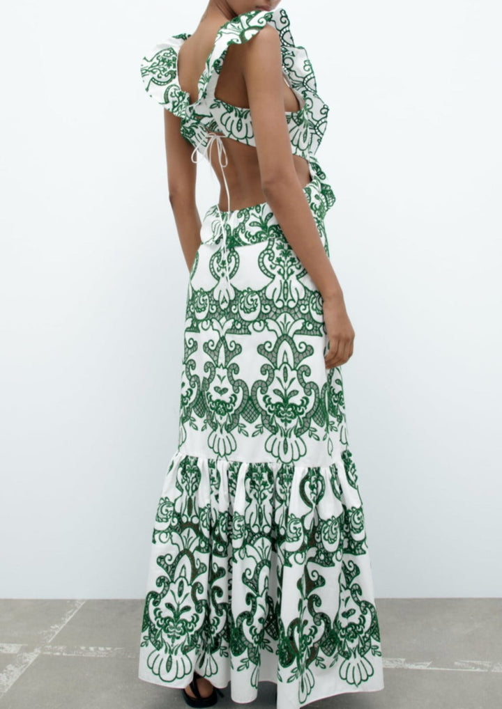 Cassie - Romantic Ruffled Maxi Dress