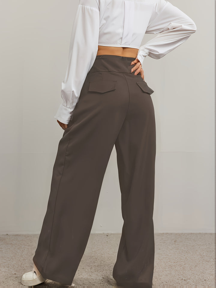 Amara – Asymmetrical Flare Suit Trousers