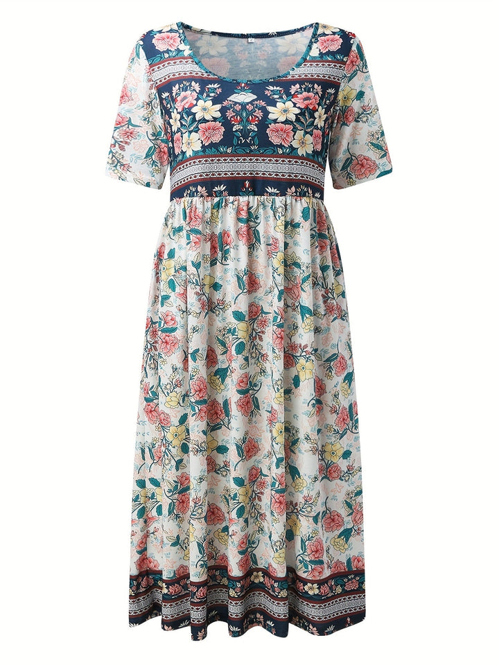 Delilah - Vintage Floral Print Dress