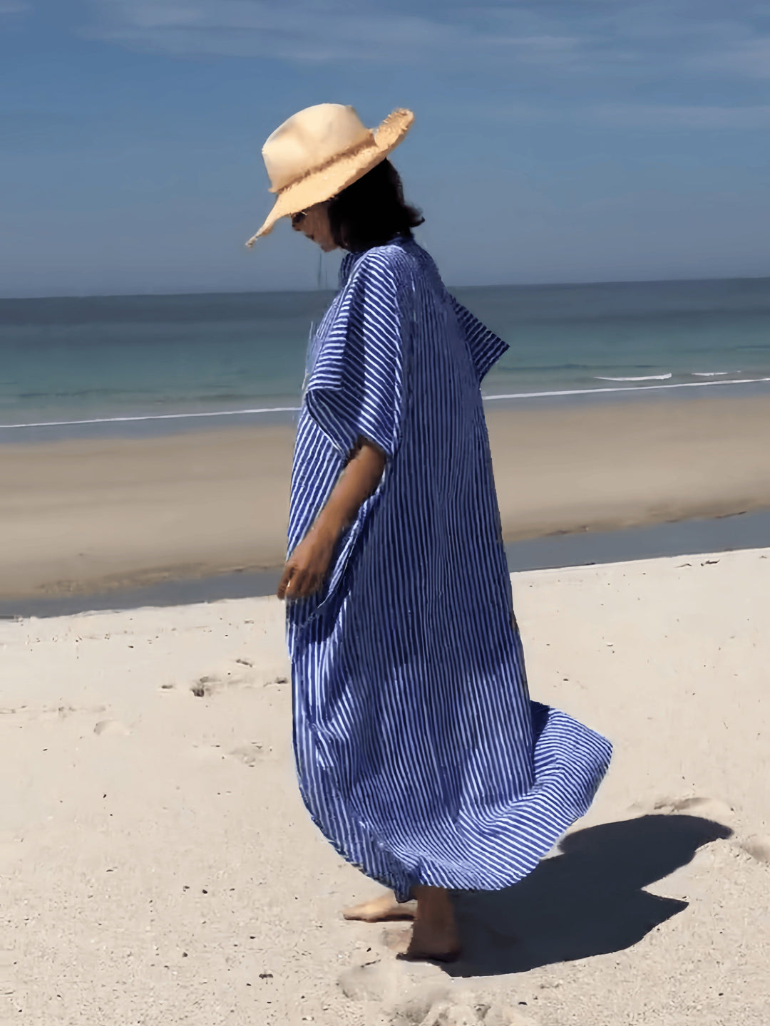 Marissa - Striped Beach Cover-up