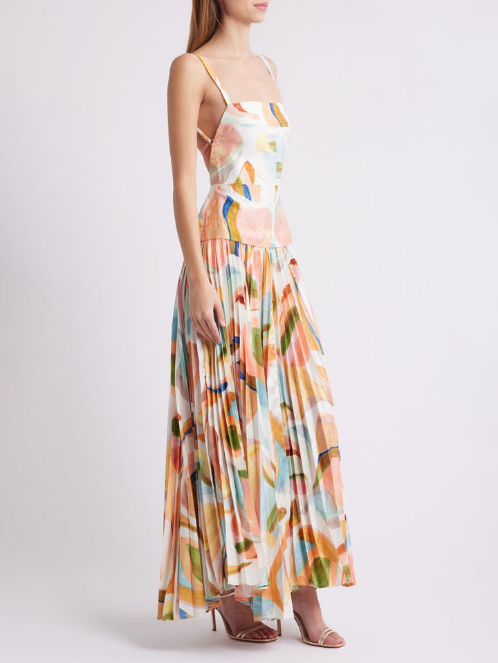 Aurora - Abstract Print Maxi Dress