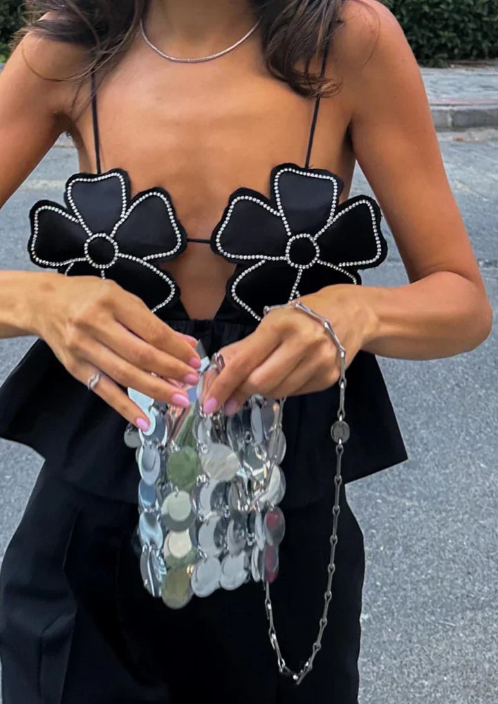Amarah - Refined Floral Cropped Top