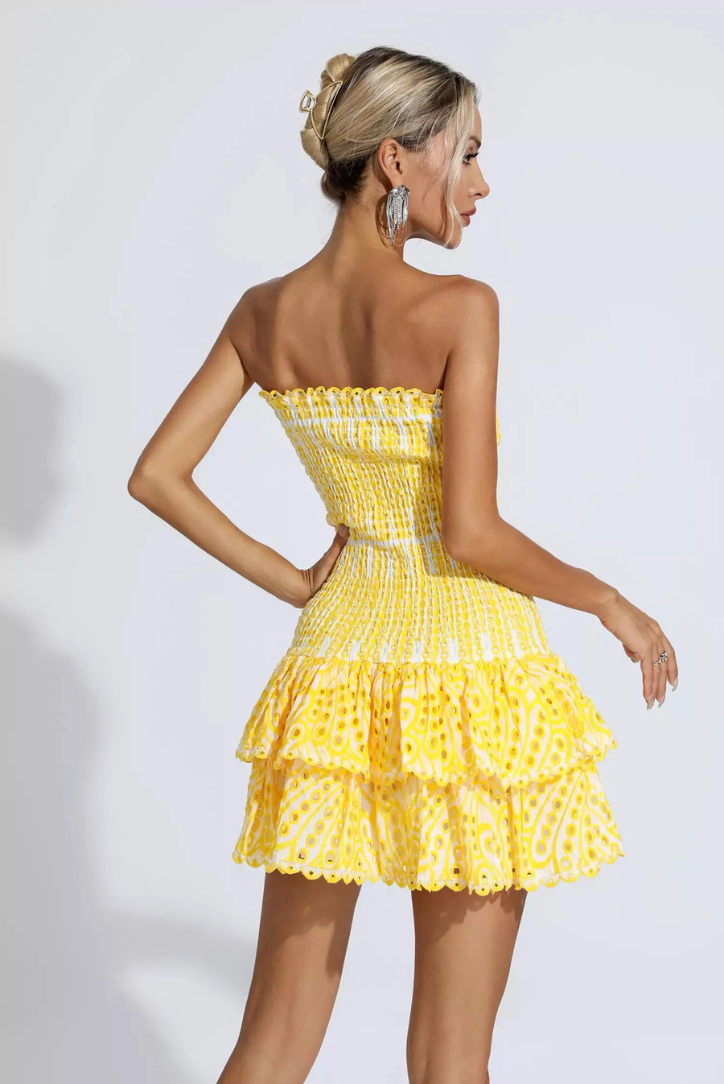 Cassia - Radiant Ruffled Mini Dress