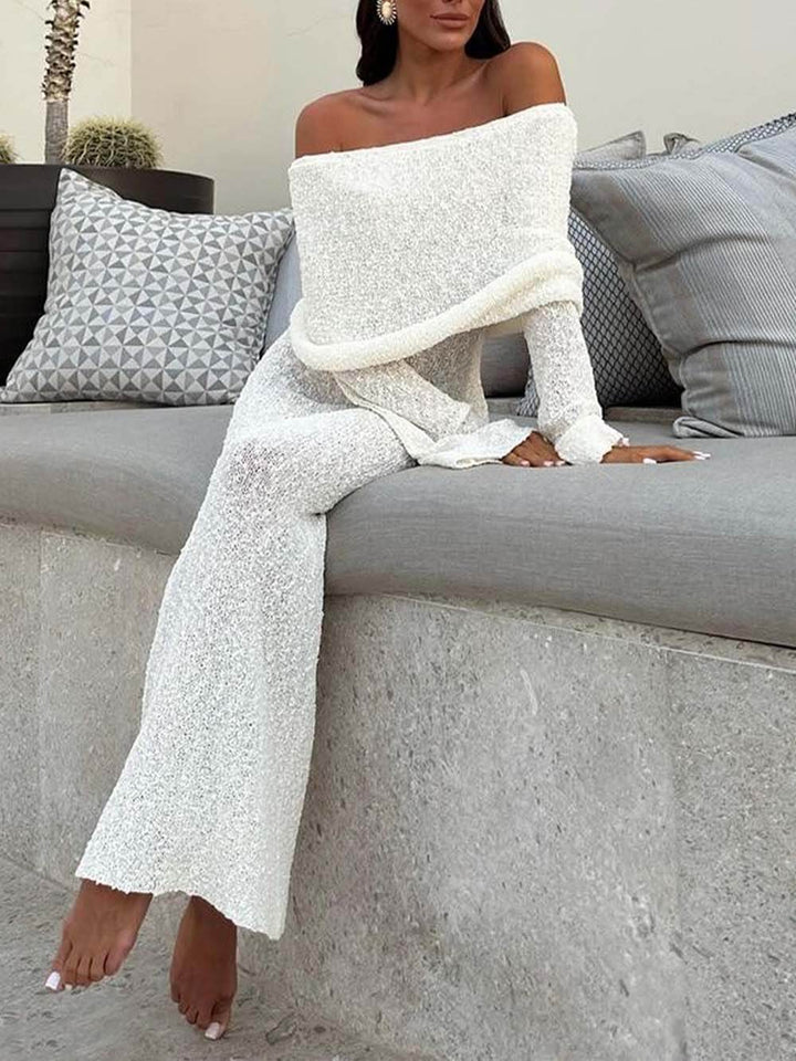 Dalia - Classic Draped Off Shoulder Stretch Vacation Maxi Dress