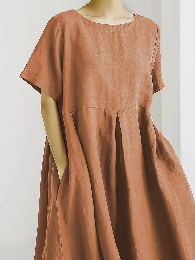 Nadia - Relaxed Linen Maxi Dress