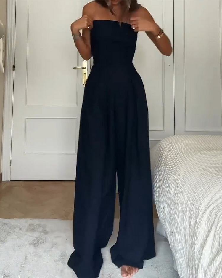 Celeste - Elegant Shoulderless Jumpsuit