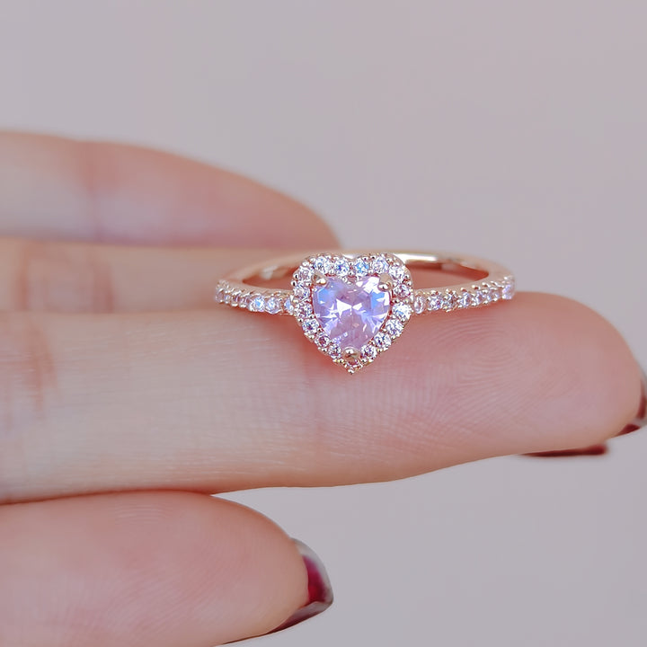 Amara – Chic Pink Heart Ring