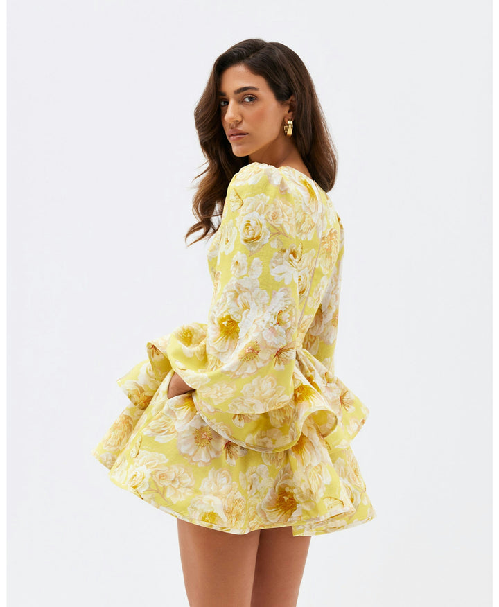 Ivy - Floral Ruffle Mini Dress