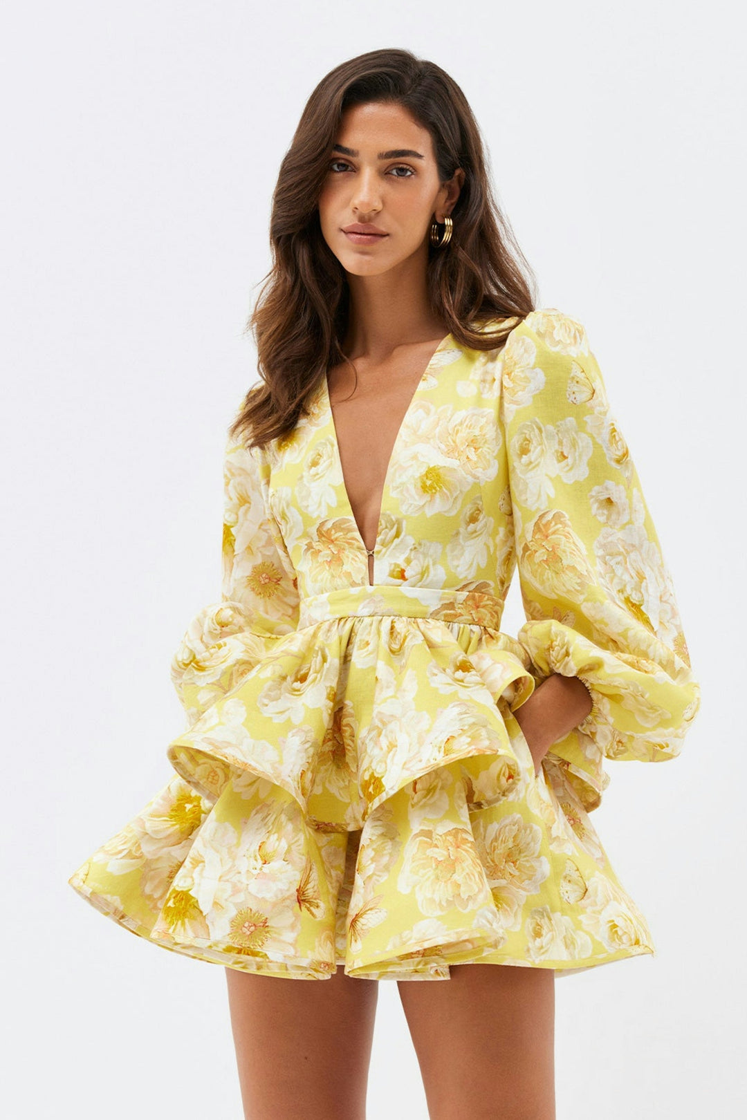 Ivy - Floral Ruffle Mini Dress