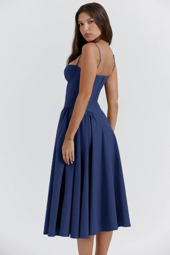 Ellie Sleeveless Corset Midi Dress