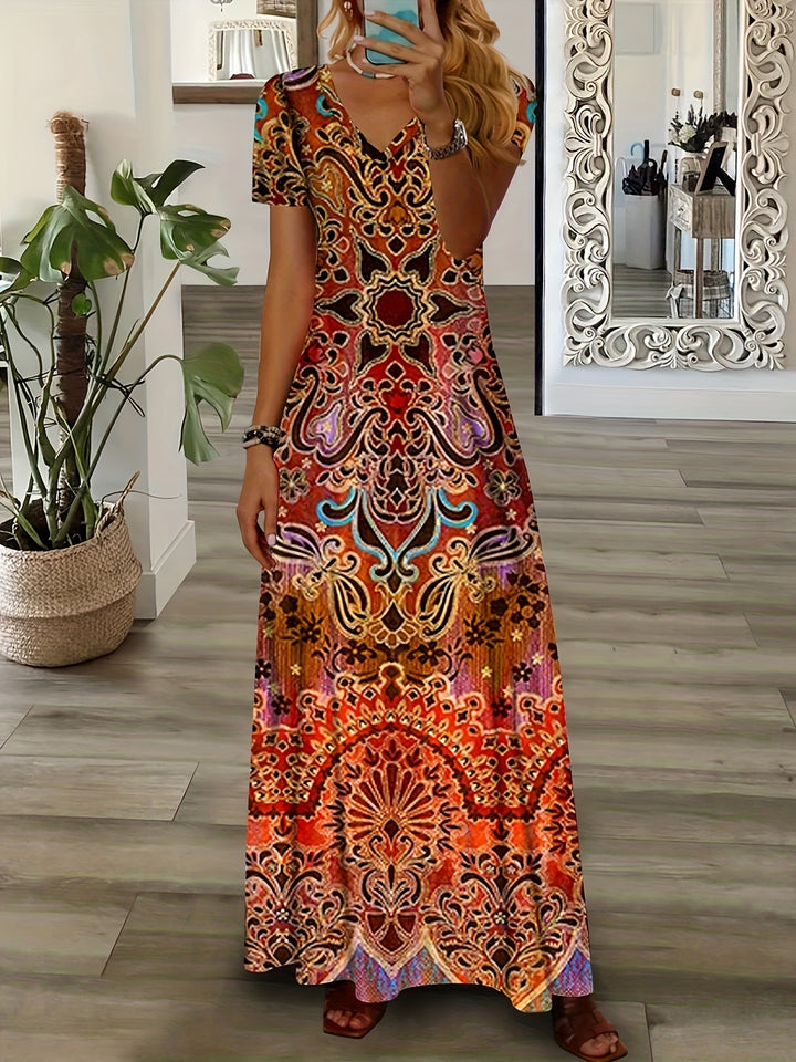 Daisy - Vintage V-Neck Dress