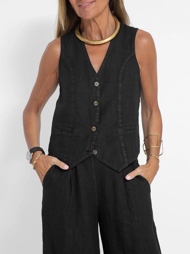 Ella - Vest & Wide Pants Set (Almost sold out)