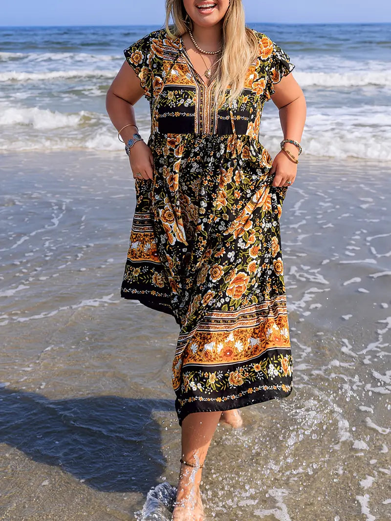 Alora - Floral Boho Dress