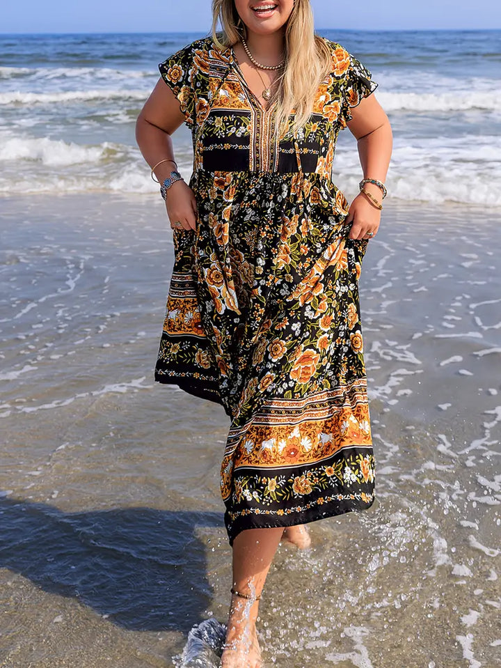 Alora - Floral Boho Dress