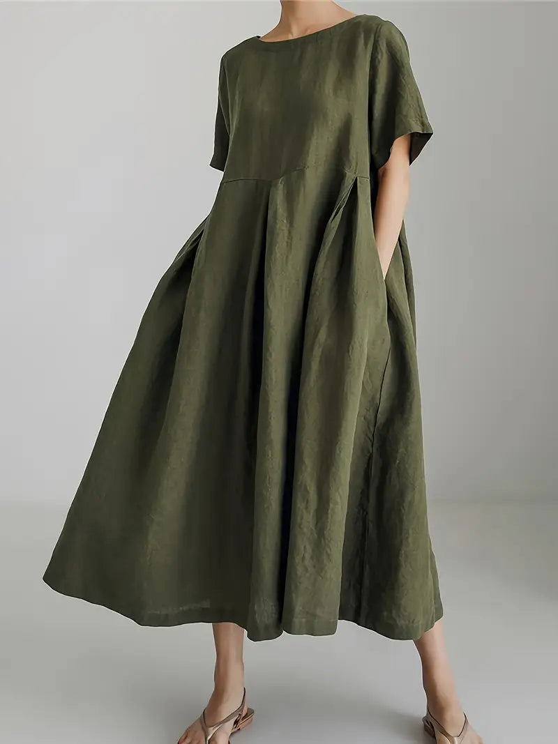 Nadia - Relaxed Linen Maxi Dress