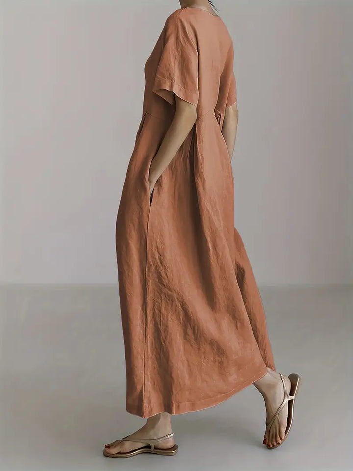 Nadia - Relaxed Linen Maxi Dress