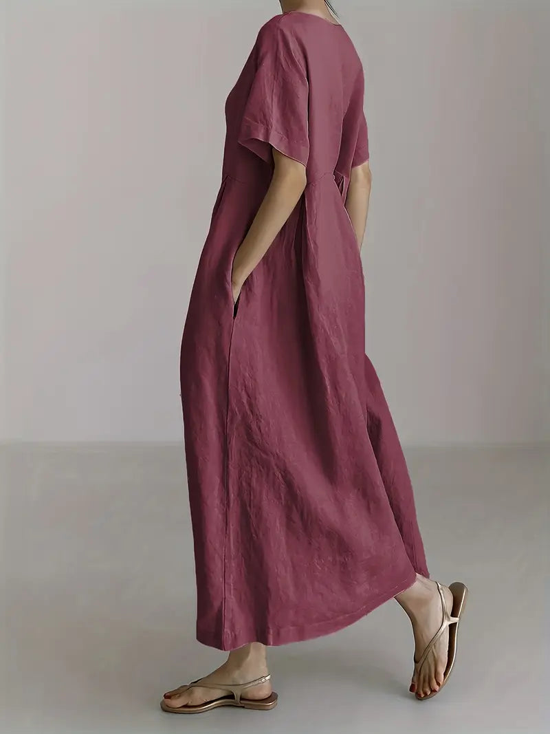 Nadia - Relaxed Linen Maxi Dress