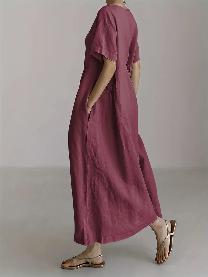 Nadia - Relaxed Linen Maxi Dress
