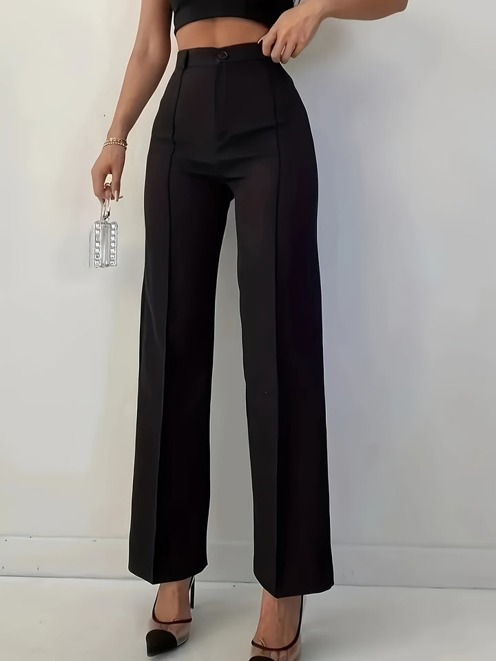 Celeste – High-Waisted Straight-Leg Trousers