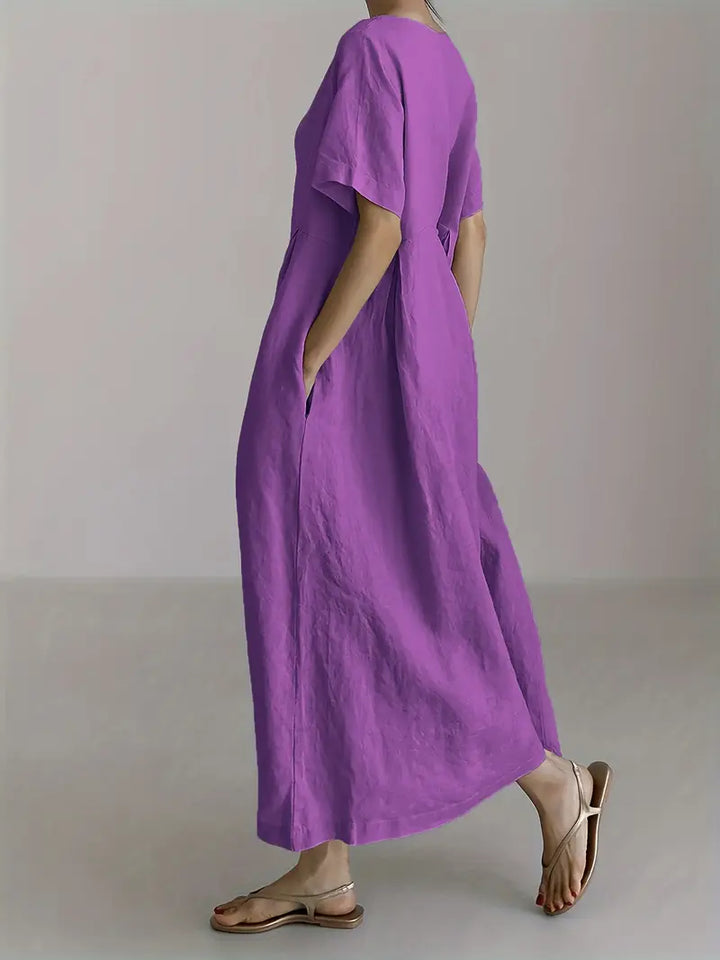 Nadia - Relaxed Linen Maxi Dress