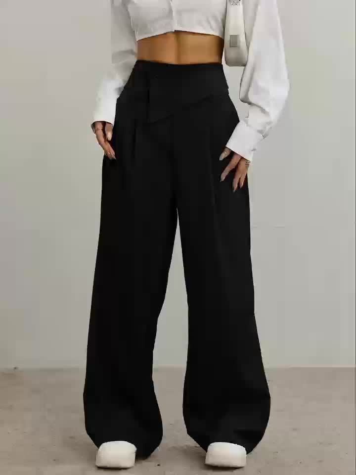 Amara – Asymmetrical Flare Suit Trousers