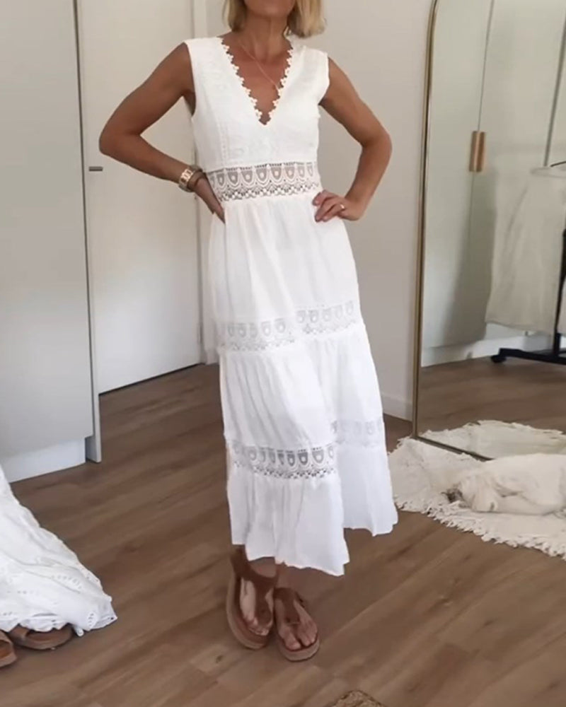 Kim - Lace V-Neck Dress (Almost sold out)
