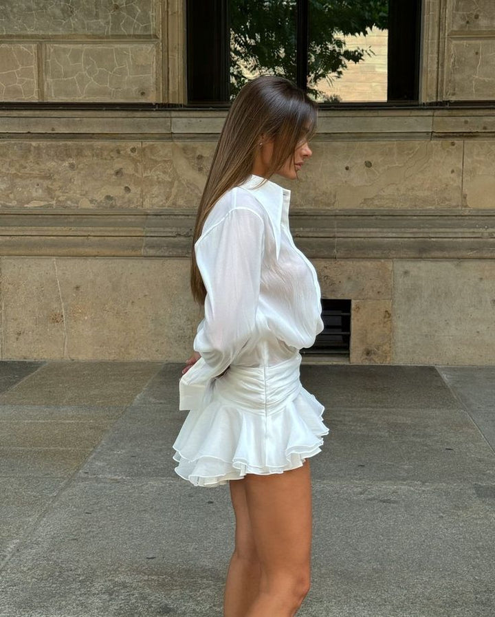 Kate - Structured Flowy Mini Dress