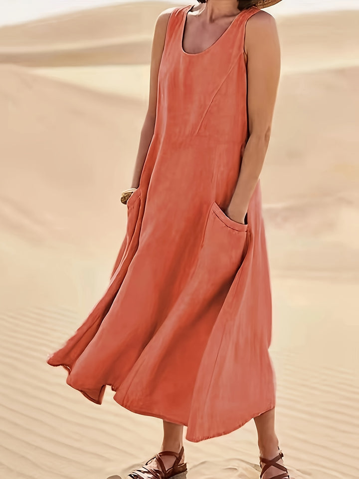 Sophia - Sleeveless Maxi Dress With Pockets