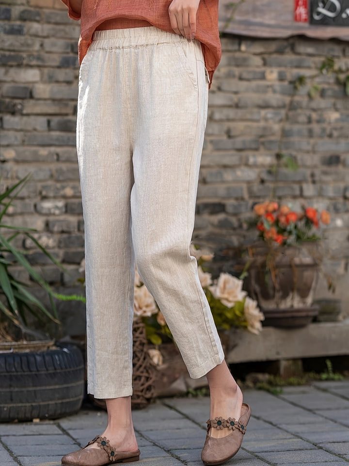 Sienna – Relaxed Linen Harem Pants