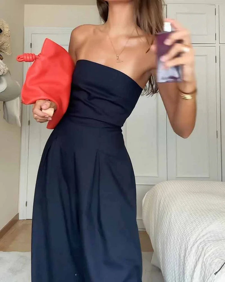 Celeste - Elegant Shoulderless Jumpsuit