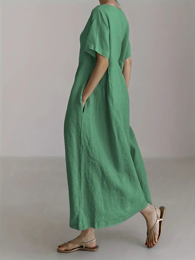 Nadia - Relaxed Linen Maxi Dress