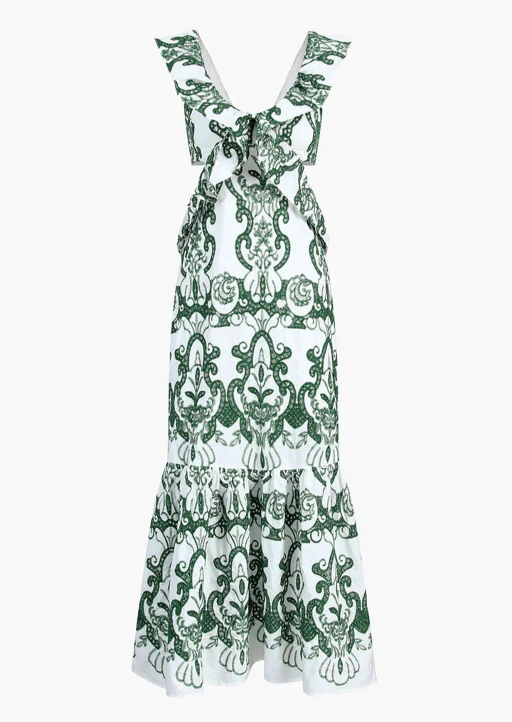 Cassie - Romantic Ruffled Maxi Dress