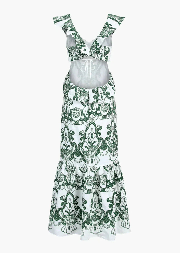 Cassie - Romantic Ruffled Maxi Dress