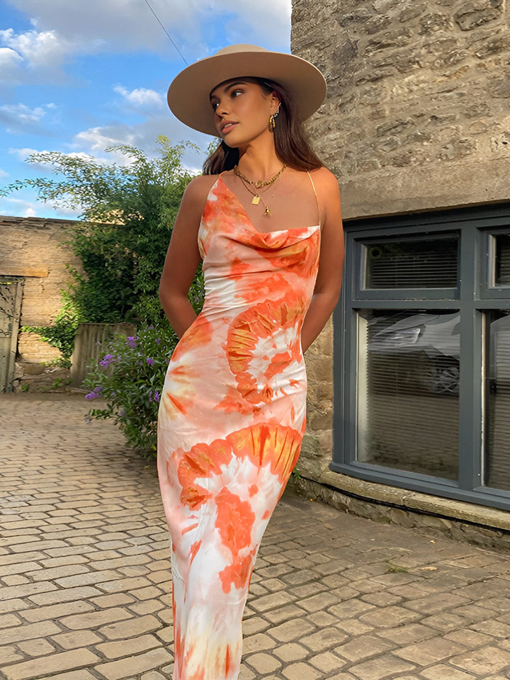 Santina - Radiant Breezy Floral Maxi Dress