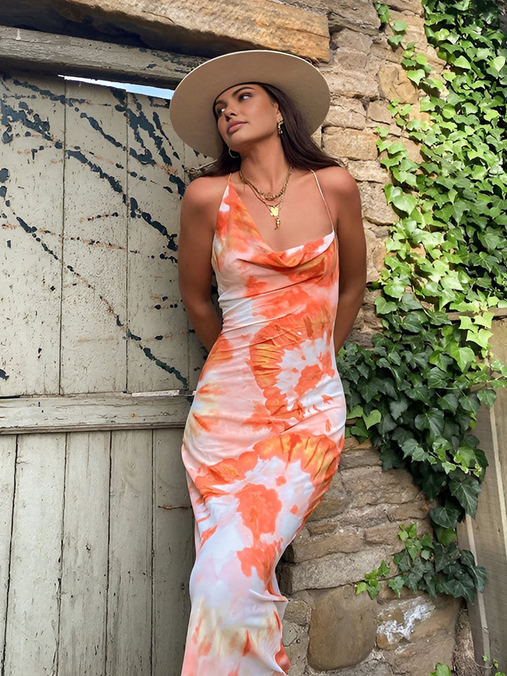 Santina - Radiant Breezy Floral Maxi Dress