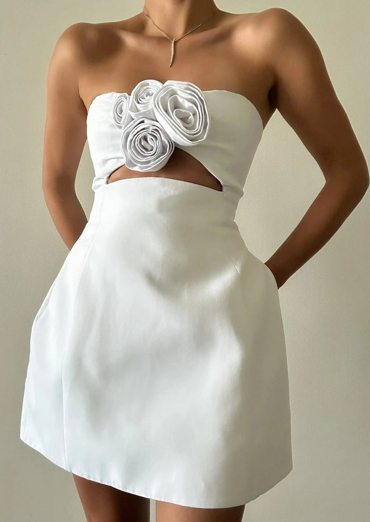 Mariella - Elegant Floral Corset Mini Dress