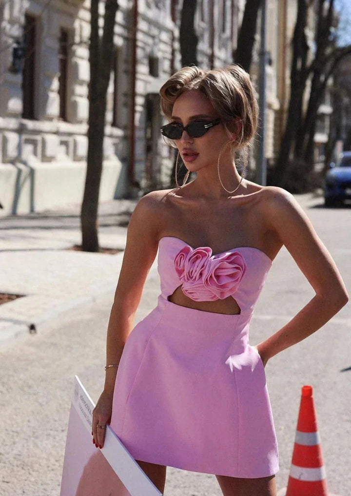 Mariella - Elegant Floral Corset Mini Dress