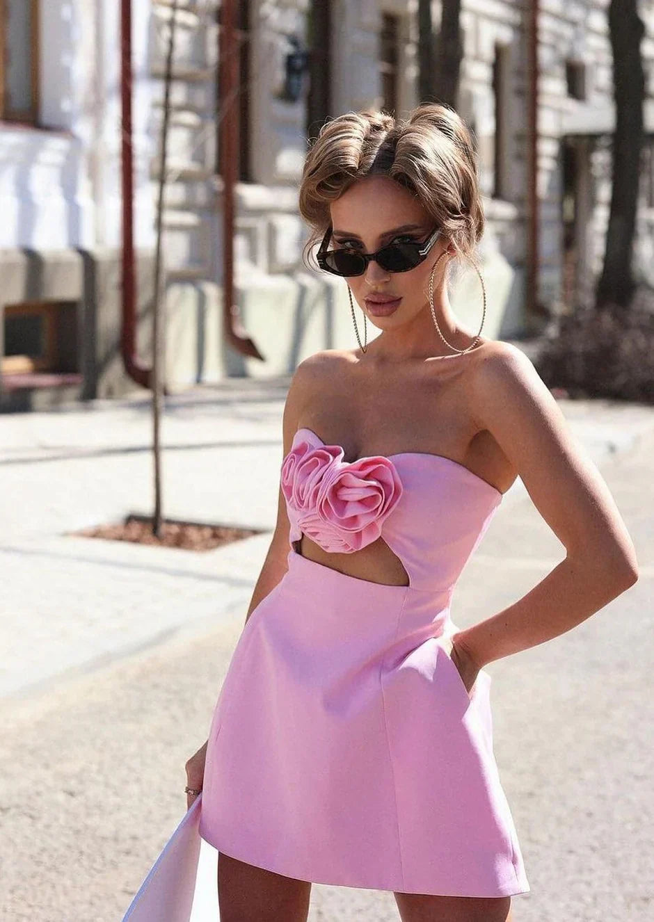 Mariella - Elegant Floral Corset Mini Dress