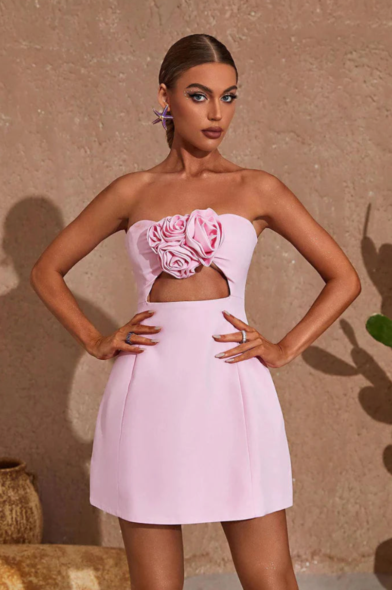 Mariella - Elegant Floral Corset Mini Dress