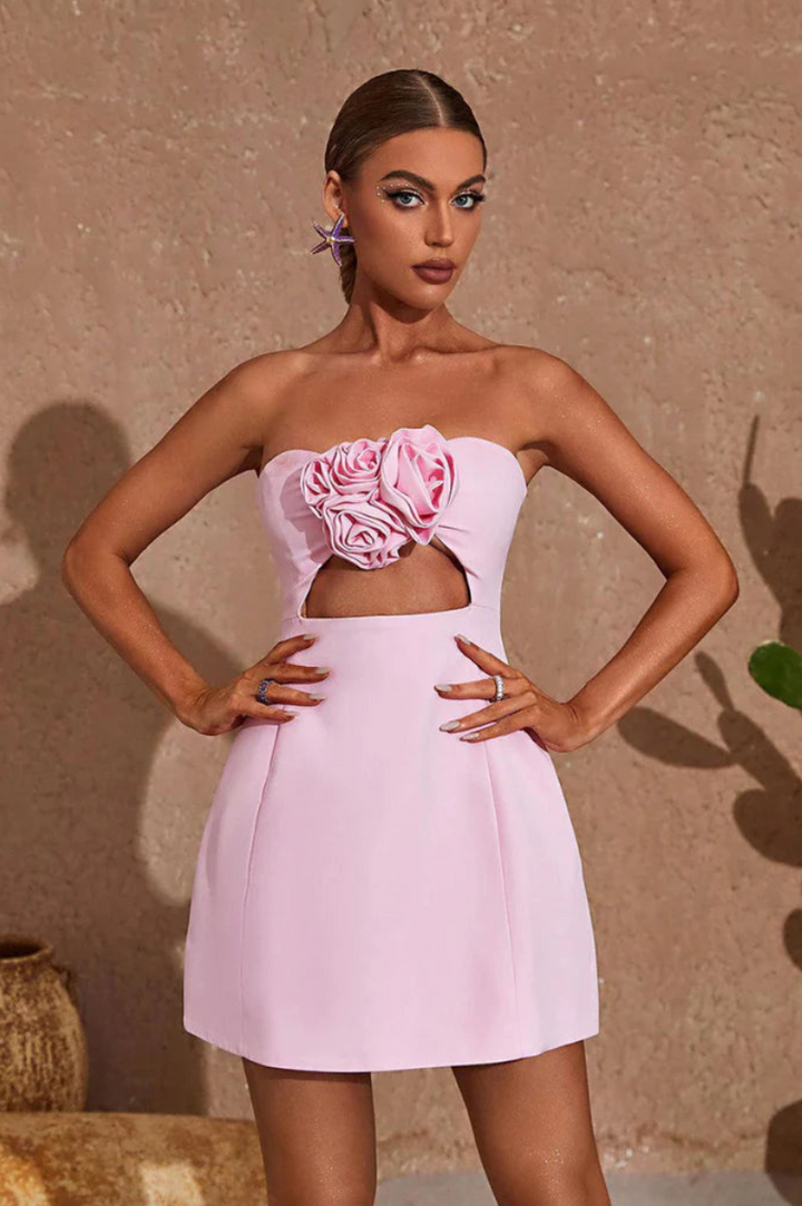 Mariella - Elegant Floral Corset Mini Dress
