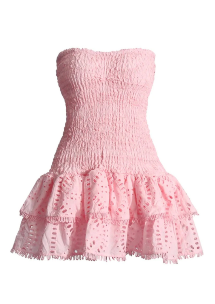 Athena - Elegant Strapless Flared Mini Dress