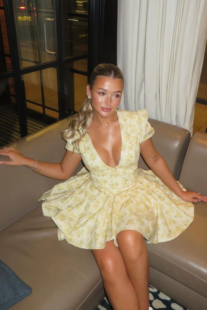 Karina - Romantic Bloom Floral Mini Dress