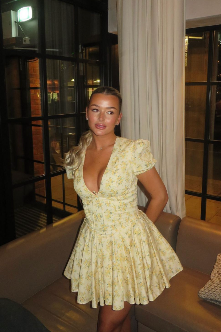 Karina - Romantic Bloom Floral Mini Dress