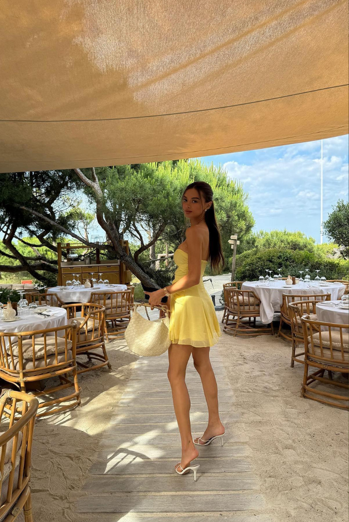 Martha - Metallic-Ring Mini Dress