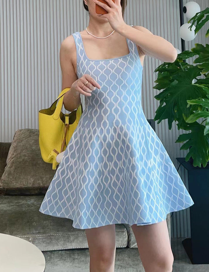 Natalia - Bold Contrast Knit Mini Dress