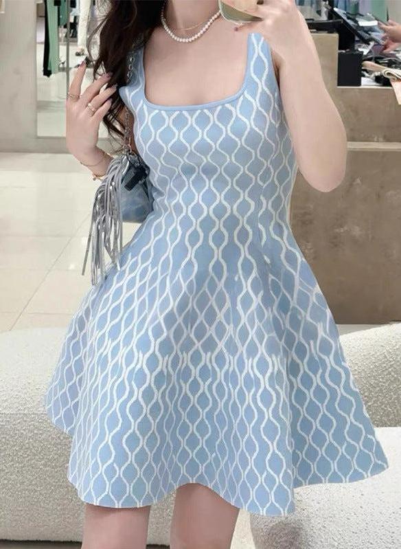 Natalia - Bold Contrast Knit Mini Dress